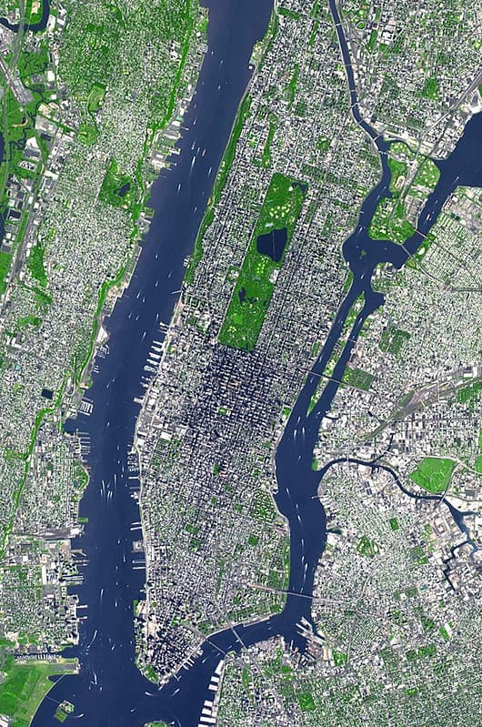 Enlarged Satellite Image of New York City (ASTER/NASA)