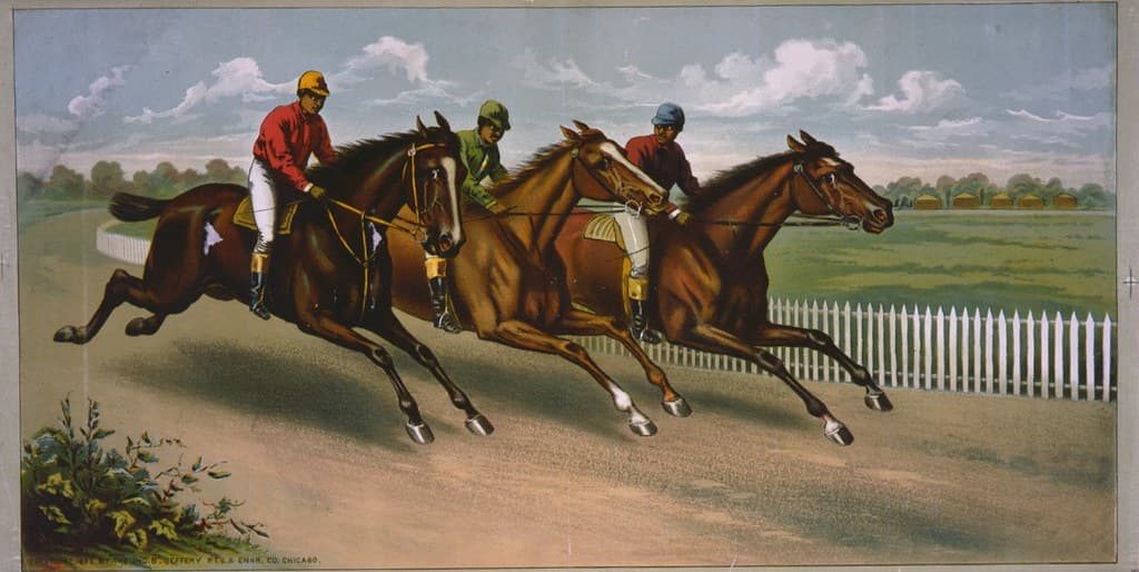 No Known Restrictions: Horse Racing Color Lithograph, 1885 (LOC)