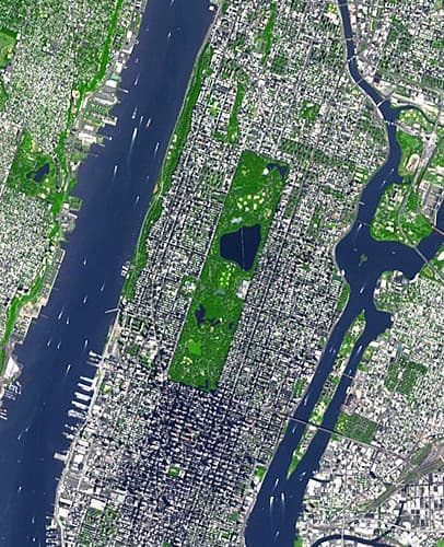 Enlarged Satellite Image of New York City (ASTER/NASA)