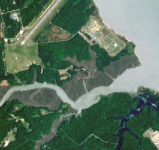 Jamestown, Virginia Closeup Satellite Image (NASA)