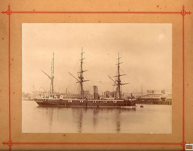 HMS Royalist, Brisbane Harbour. Dated 1894