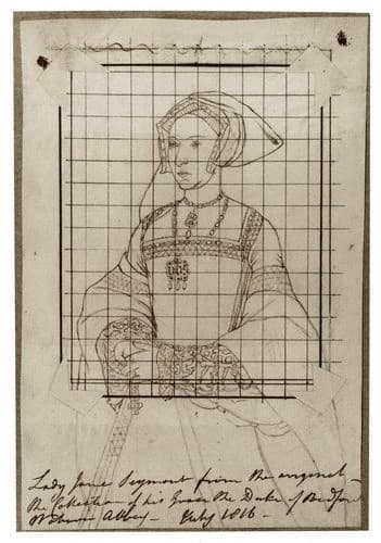 Jane Seymour, Queen of England, grid pattern for copiest