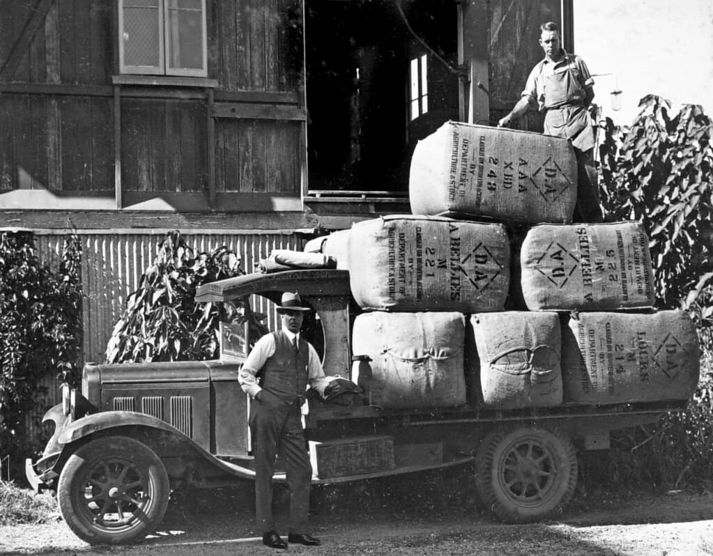 Load of Baled Wool leaving Wool Room, c1926