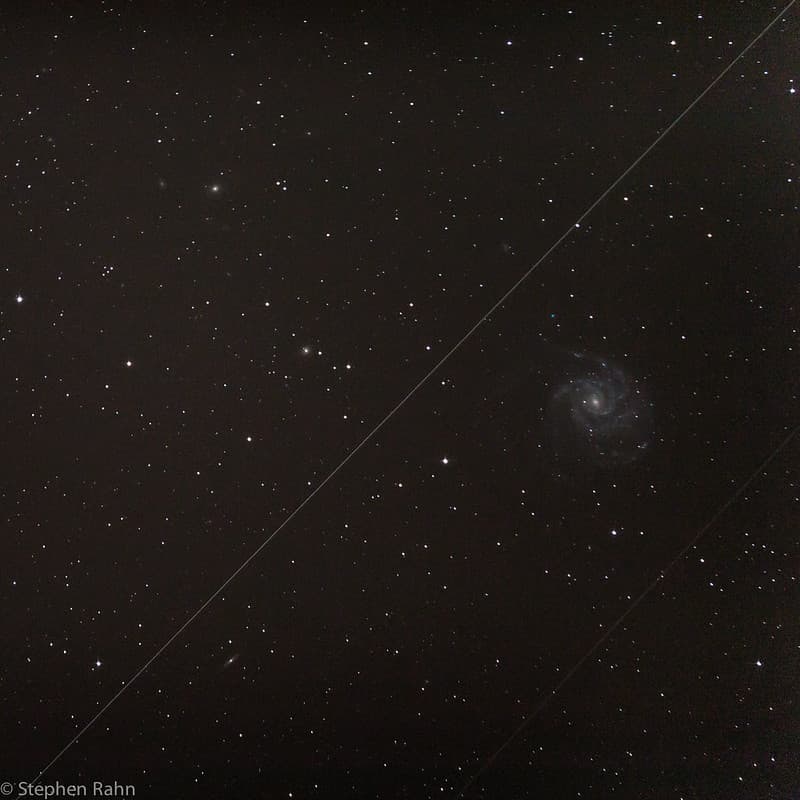 The Pinwheel Galaxy and Two Satellites