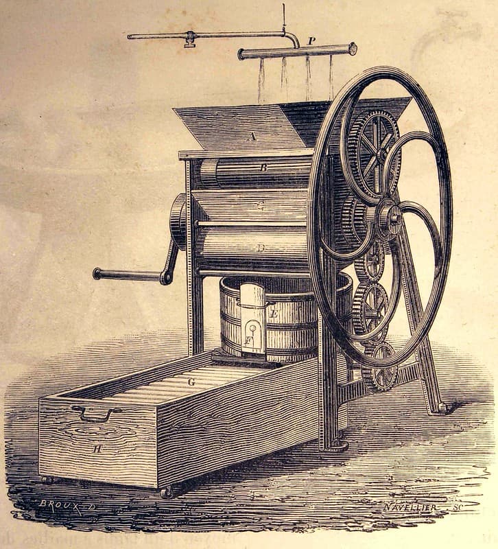 'Machine Hauducoeur pour malaxer le beurre'.