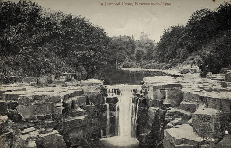 666797k:The Waterfall Jesmond Dene Newcastle upon Tyne Unknown c.1910