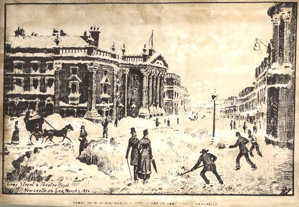 014335:Great Snow Storm Grey Street Newcastle upon Tyne 1886