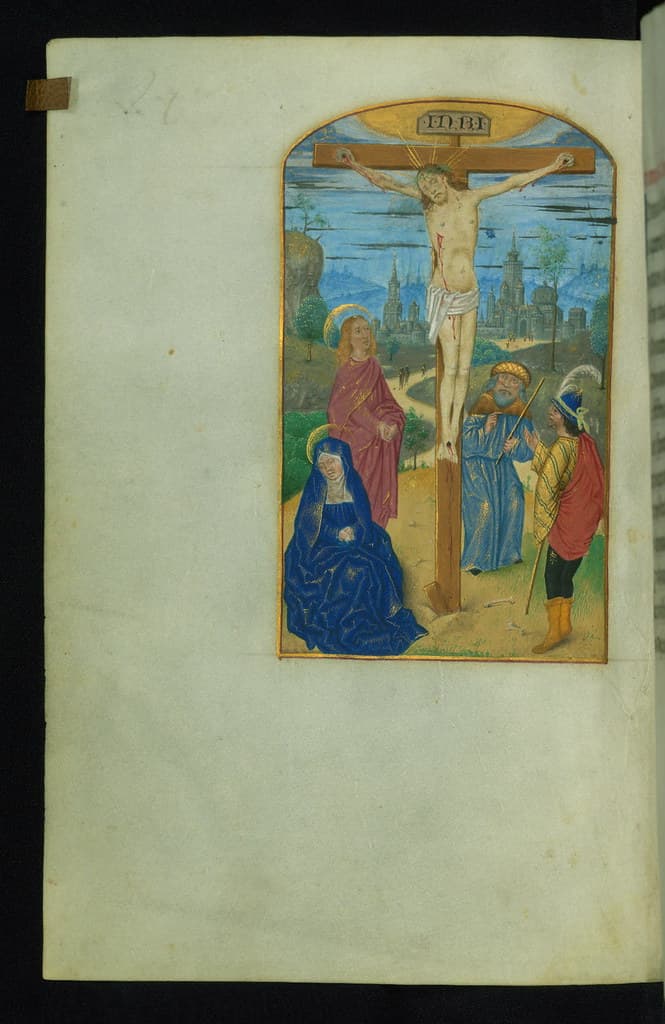 Book of Hours, Crucifixion, Walters Manuscript W.194, fol. 13v