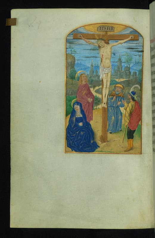 Book of Hours, Crucifixion, Walters Manuscript W.194, fol. 13v