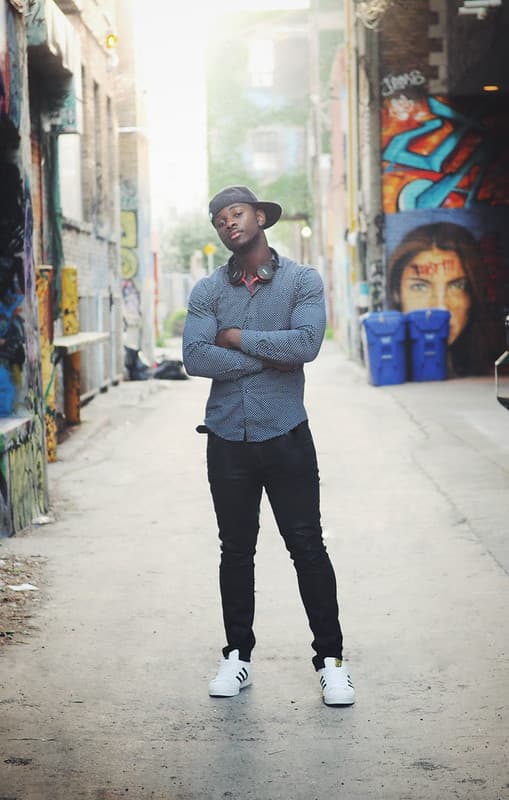 Posing in Toronto's Graffiti Alley