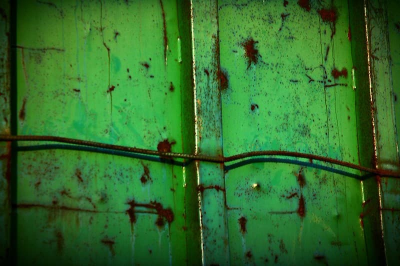 Rusted green metal surface texture