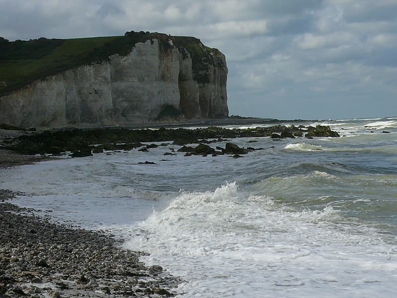 Cliffs, cloudy, france