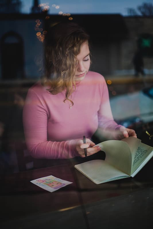 Girl reading book