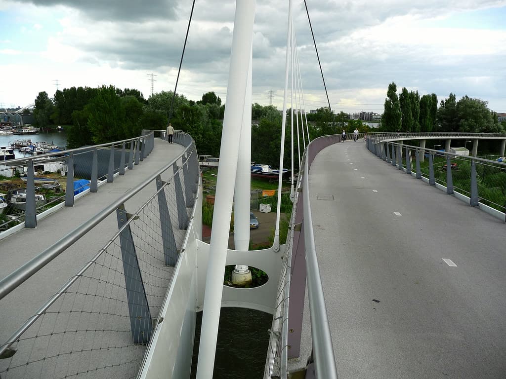 Amsterdam, architecture, bicyclebridge
