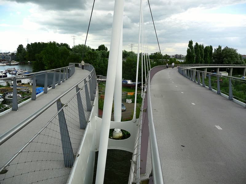 Amsterdam, architecture, bicyclebridge