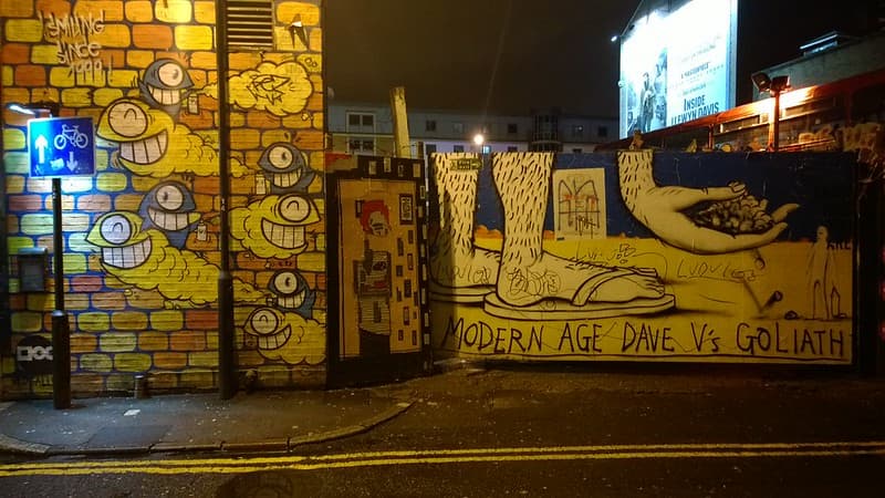 Graffiti on Rivington Street in London