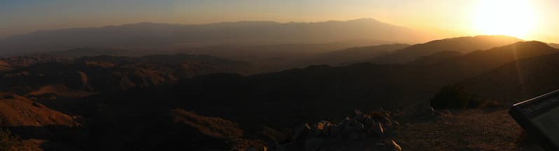 Air Pollution Sunset at Keys View