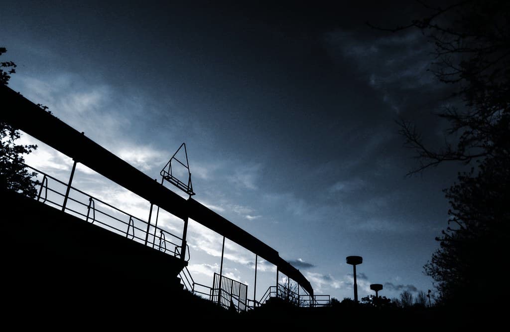 Abandoned Stadium Silhouette 1