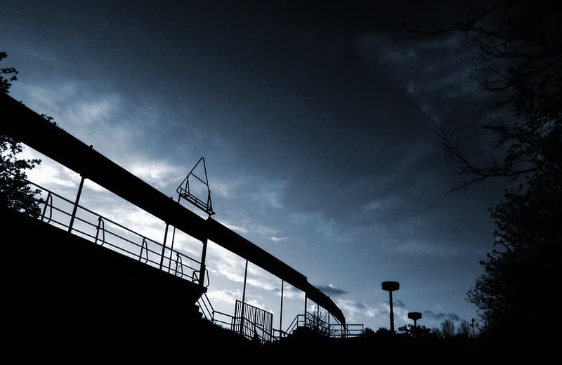 Abandoned Stadium Silhouette 1