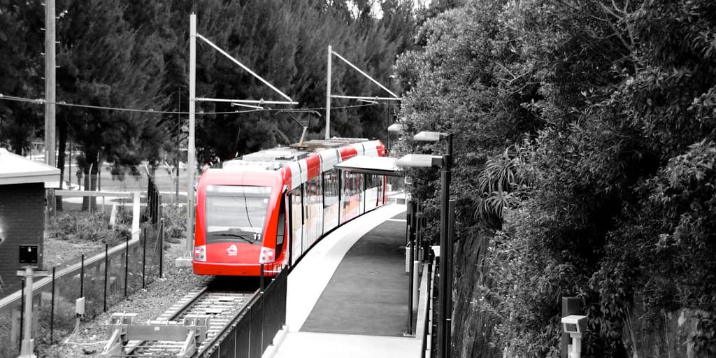 Light rail at Dulwich hill