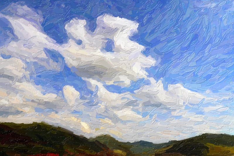 Abstract, impasto, landscape