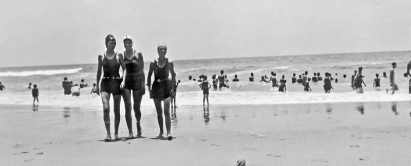 Beach scene, Maroochydore, January 1931