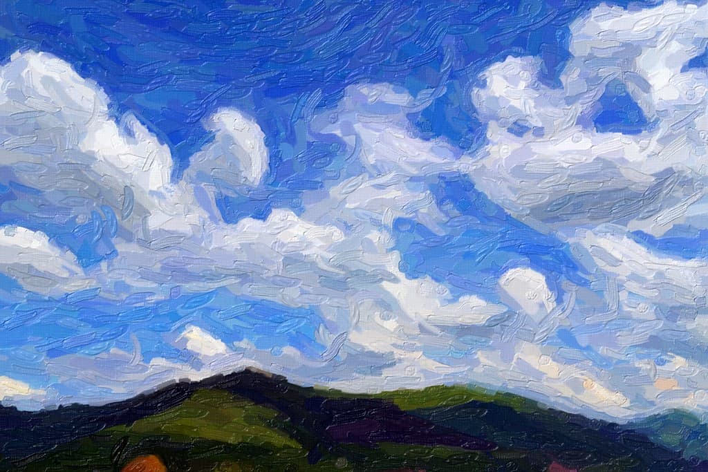 Abstract, impasto, landscape