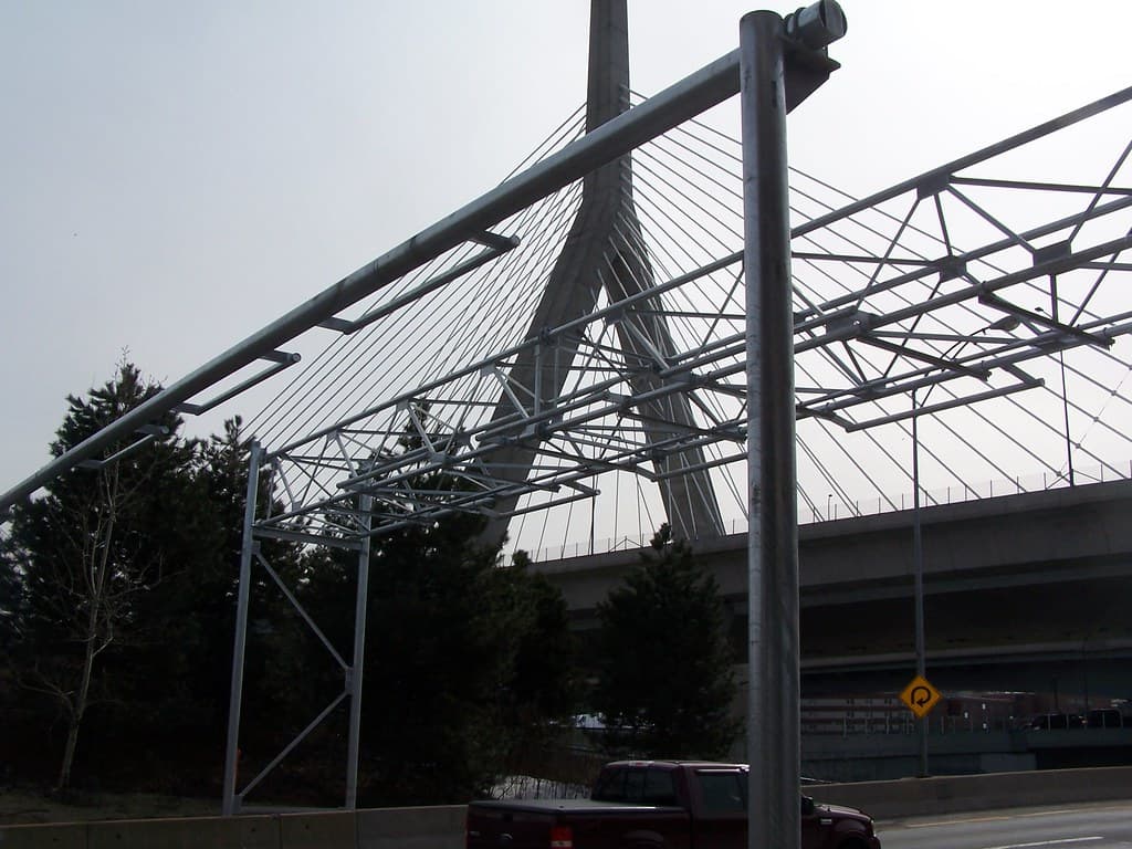 Tobin Bridge All Electronic Tolling Gantry 4, March 7, 2014