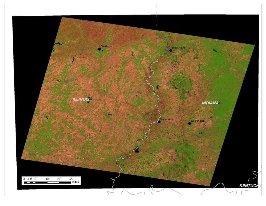 Satellite Imagery of Indiana, 2007