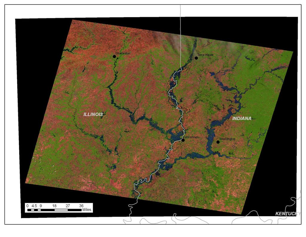 Satellite Imagery of Indiana, June 11, 2008