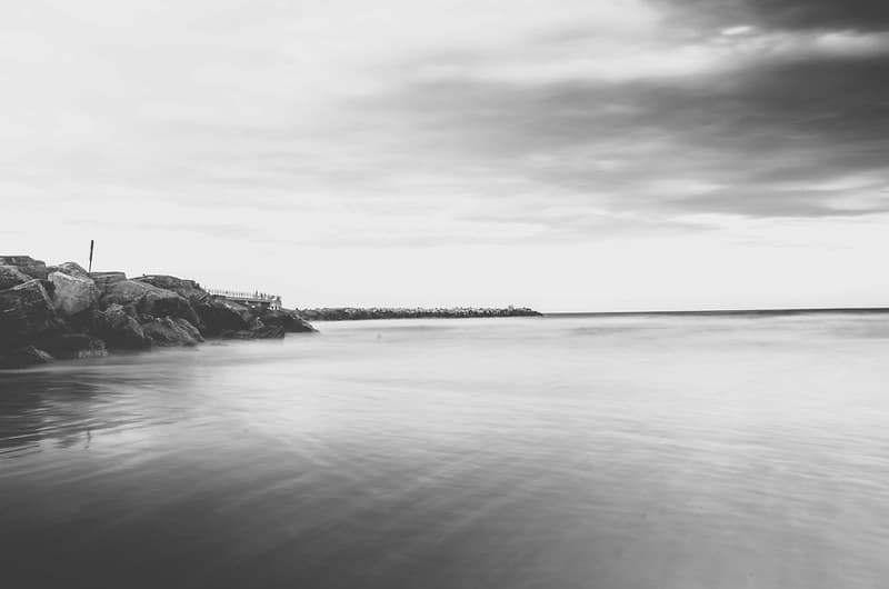 Monochrome Ocean Water