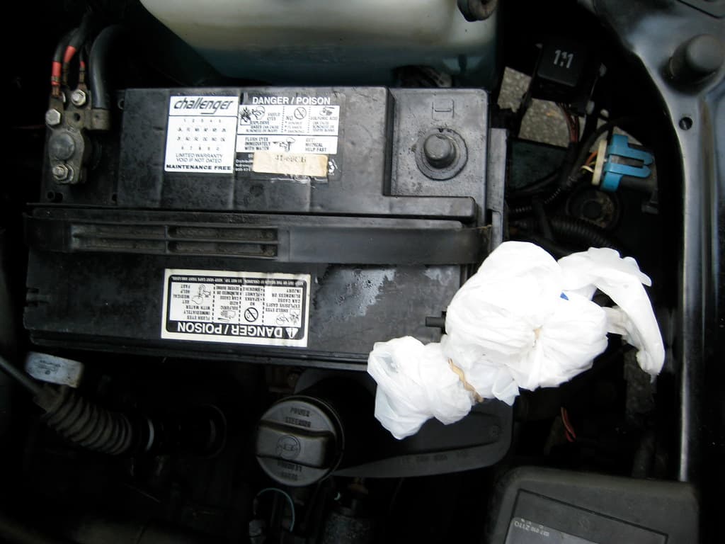 Remove the negative battery terminal