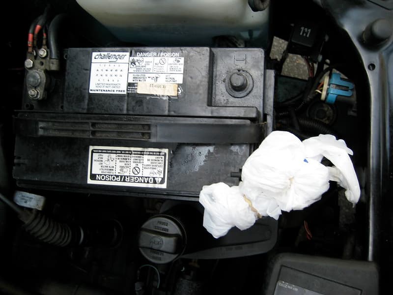Remove the negative battery terminal