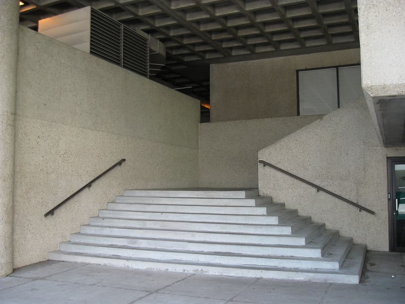 Staircase by sidewalk