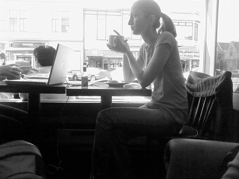 Girl with coffee
