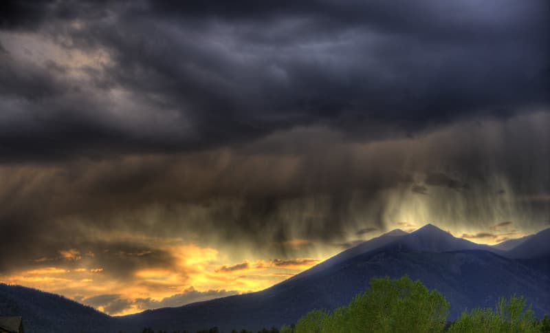 Storm clouds over the Peaks (HDR)