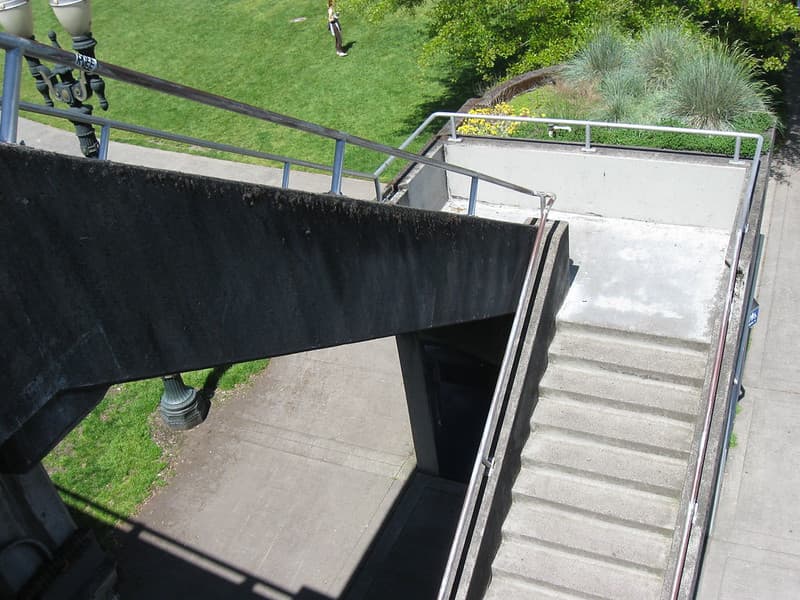 Staircase from Hawthorne Bridge to Waterfront Park
