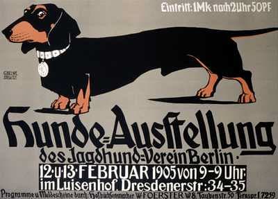 Daschund Dog Exhibition in Berlin (1905)
