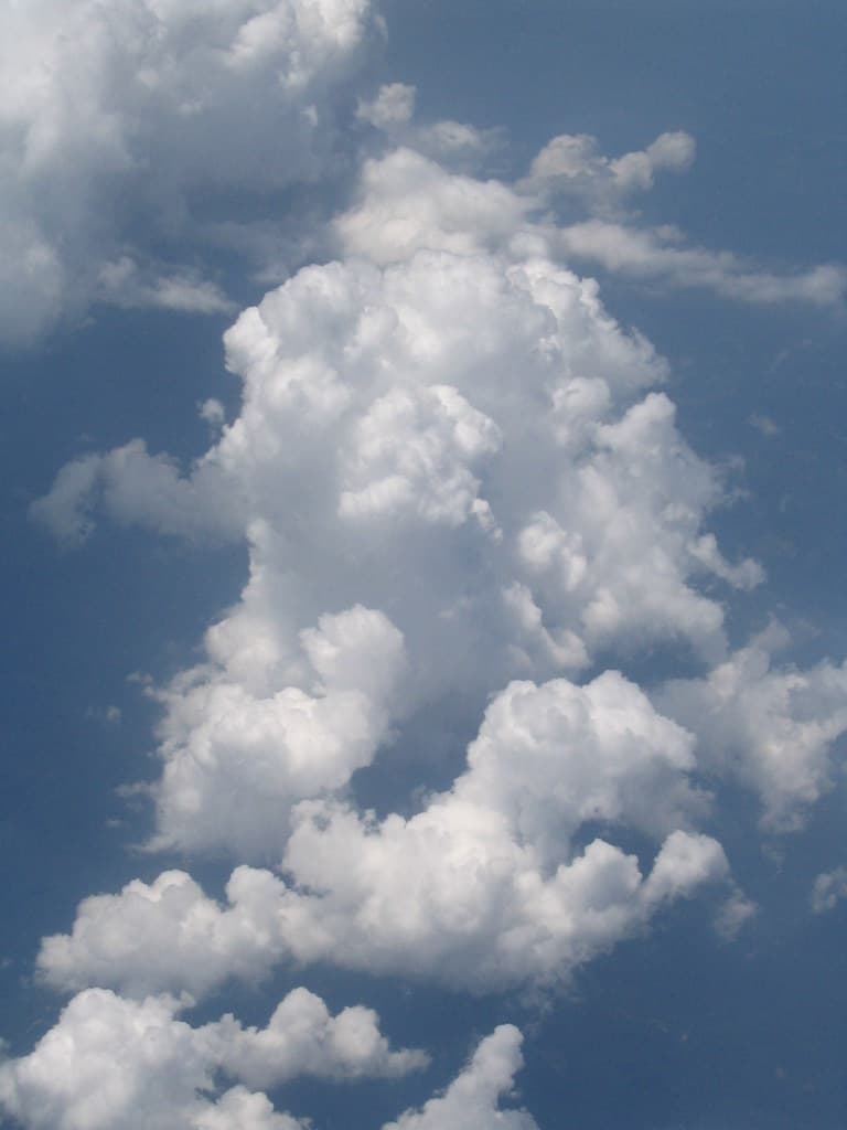Aerial view of cumulus clouds 4