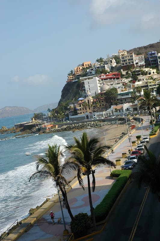 Buildings, hill, houses
