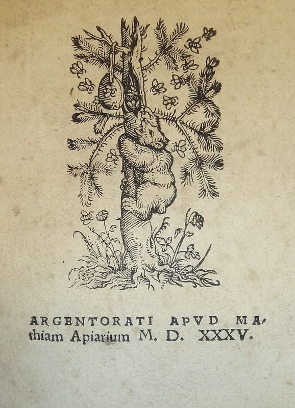 Device of Strasbourg printer Mathias Apiarius, ca. 1500-1554