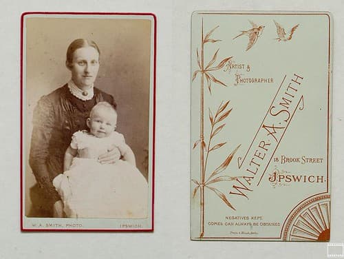 Unknown lady and child, by Walter A Smith, Ipswich