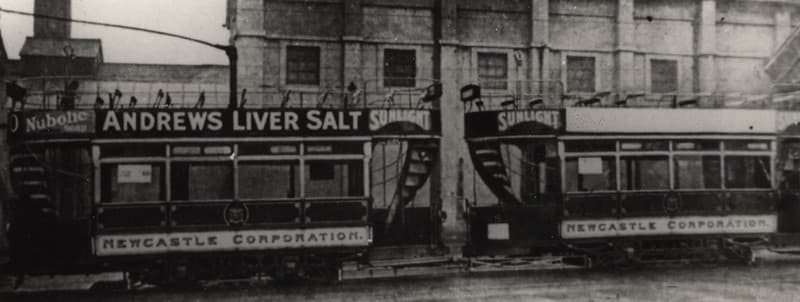 041143:Electric tram cars Byker Depot Byker Unknown c.1917