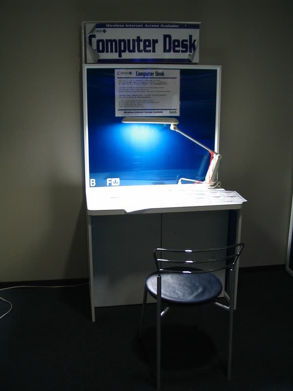 Computer Desk at Narita Airport 1