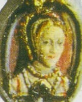 Queen Anne Boleyn, closeup of the Chequers ring portrait
