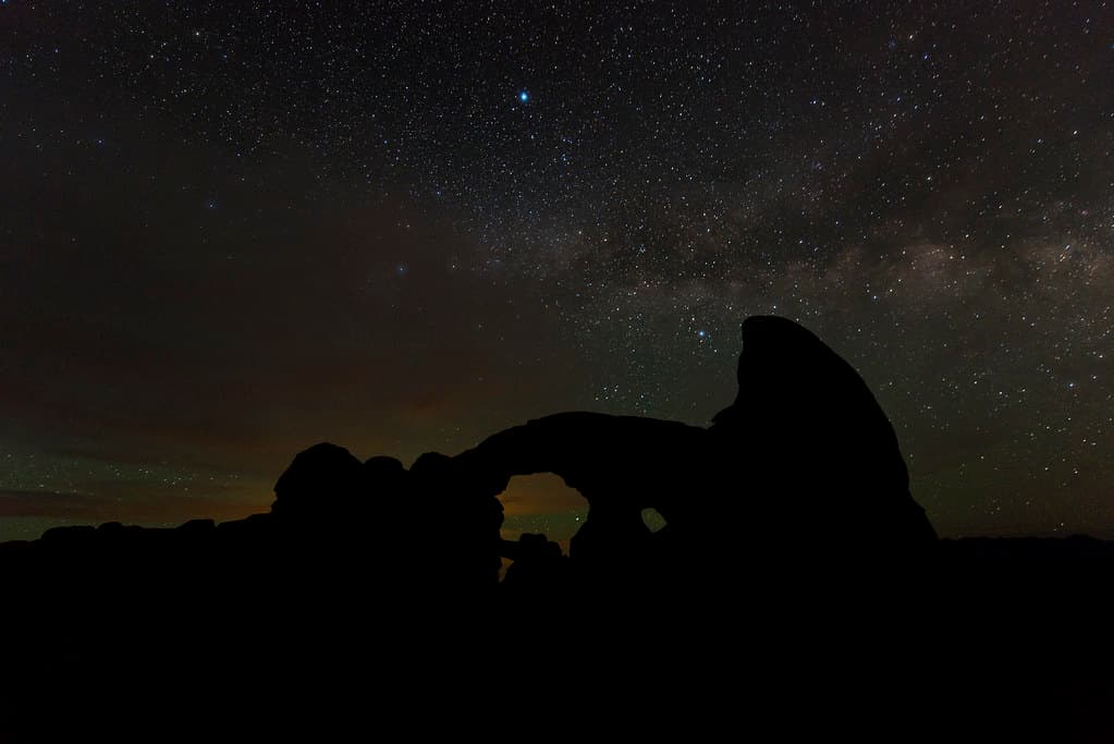 Night sky and Turret Arch
