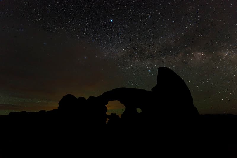Night sky and Turret Arch