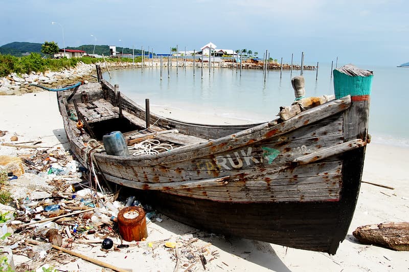 Old fishing boat Malaysia.