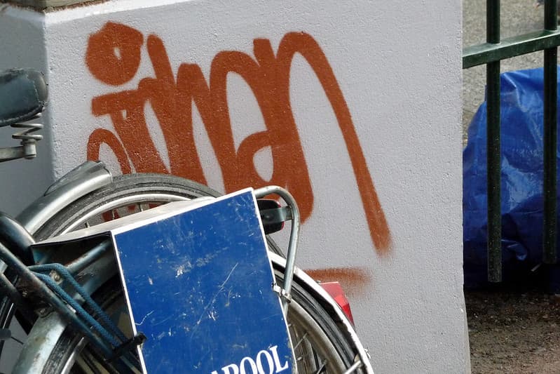 Amsterdam, bicycles, graffiti