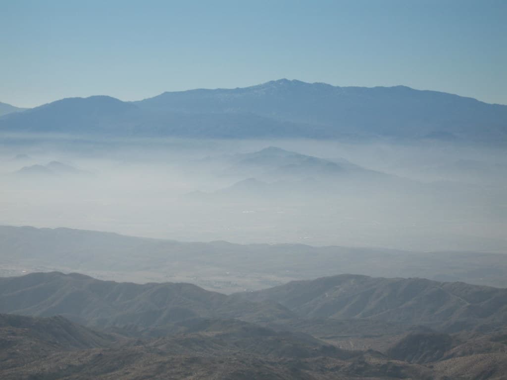 Coachella Valley haze; Keys View